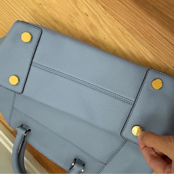 Michael Kors Riley All Leather Sky Blue Handbag - Picture 7 of 7